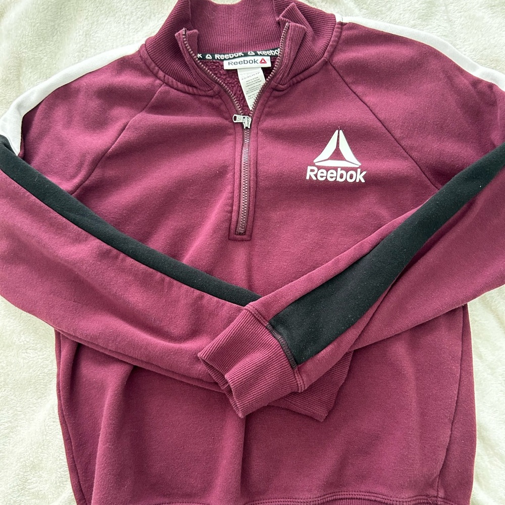 Reebok Maroon Half-Zip Jacket